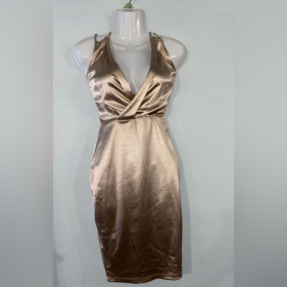 Annice Elegant Dress in Gold size L